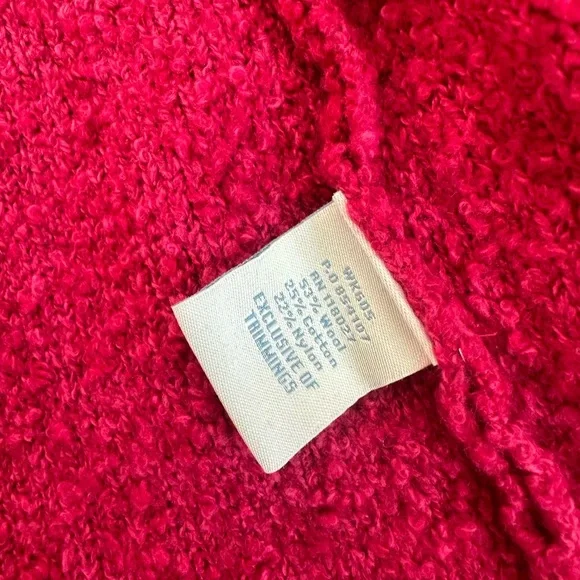 Women’s Boden Wool Cotton Nylon Blend Soft Cardigan With Ruffle Collar Size 8 - Picture 10 of 10